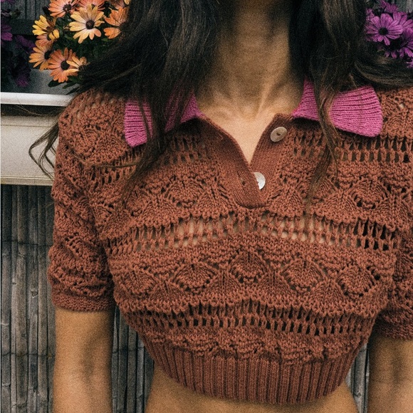 NWT zara knit crop top - Picture 2 of 6